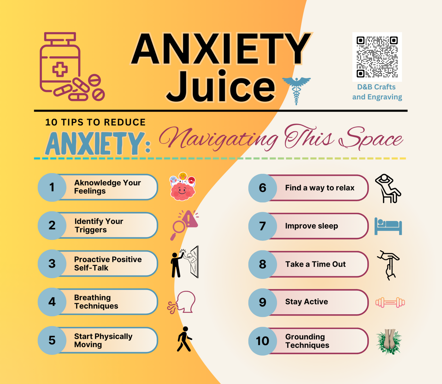 20oz Tumbler- Anxiety Juice