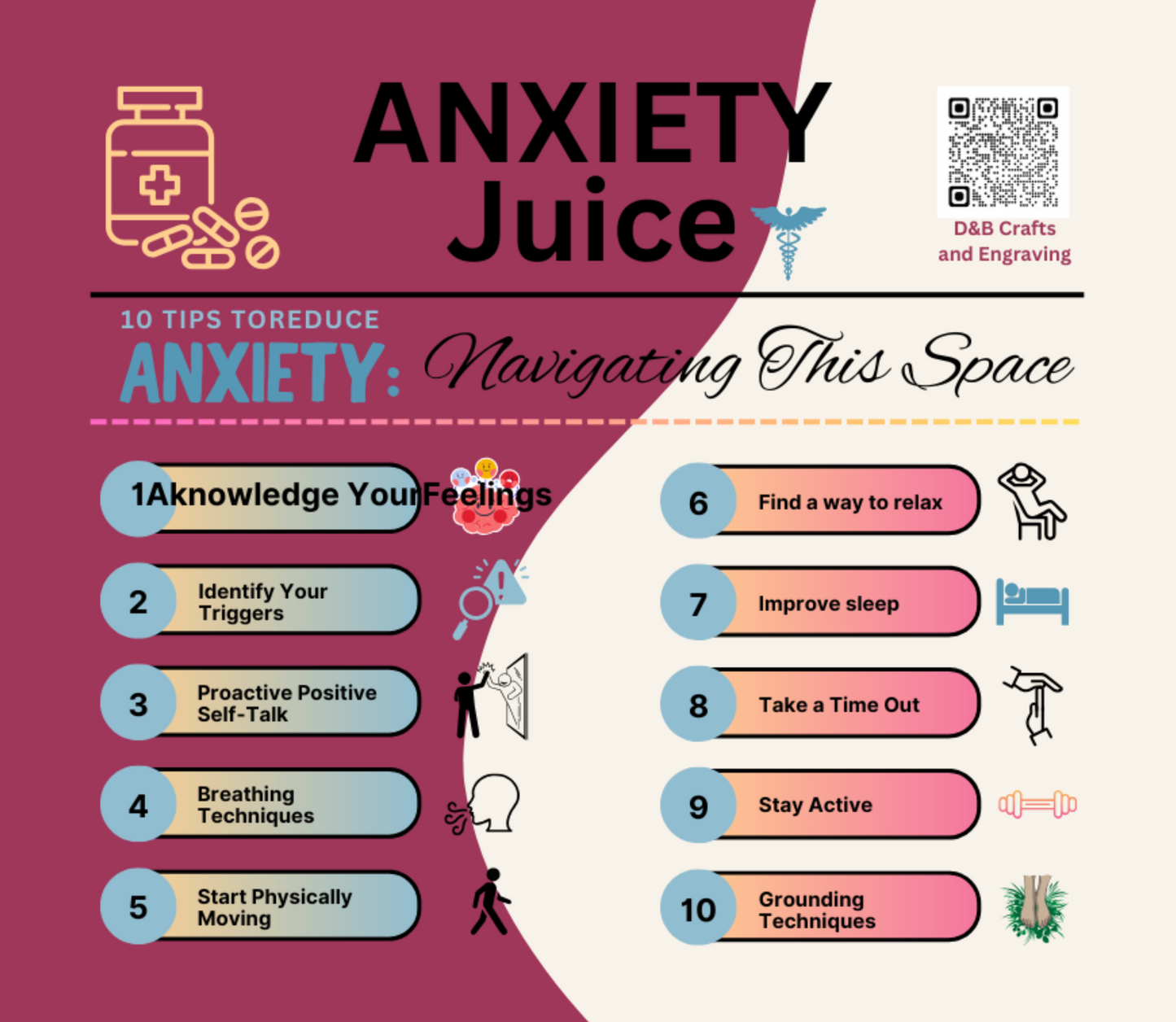 20oz Tumbler- Anxiety Juice
